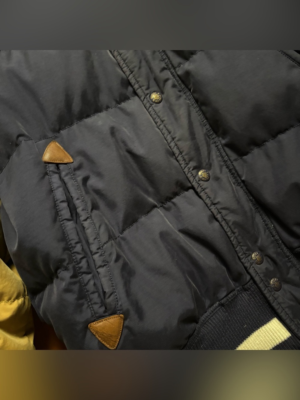 Vintage Rugby Ralph Lauren 2004 Down Puffer Varsity Jacket Crest Mens Medium - Picture 4 of 10